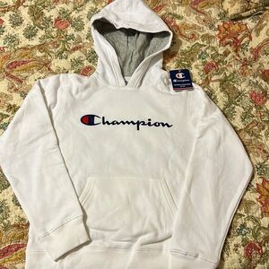 Kids white champion hoodie